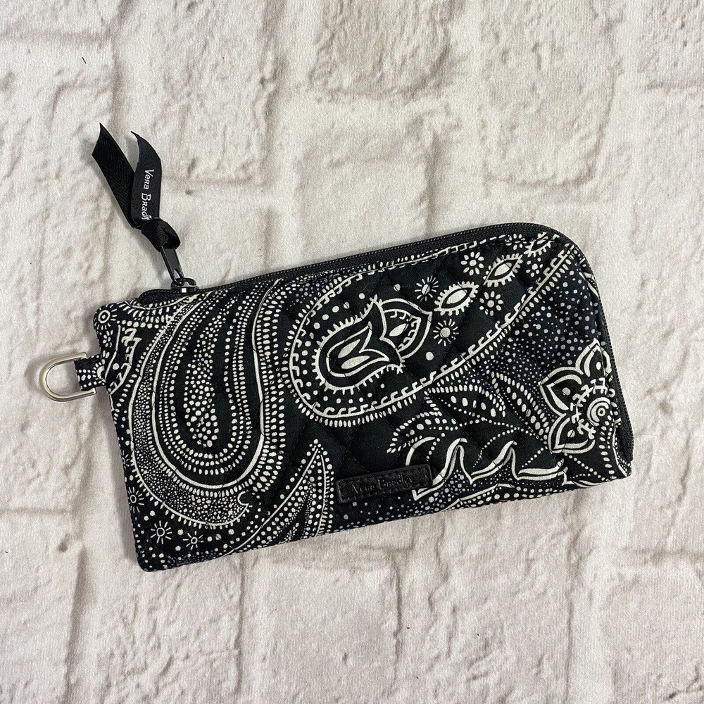 Vera Bradley STELLAR PAISLEY RFID Tech Wristlet Quilted Cotton